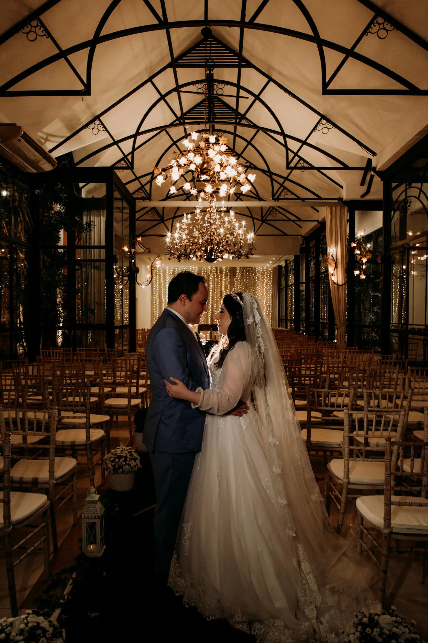 Gazebo decorado para cerimônia de casamento no Tulipas Buffet, Mooca — SP